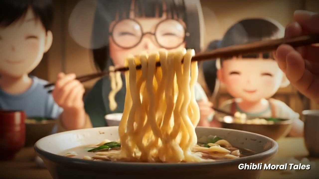 Rainy Nights in Our Little Train Home: Noodles and Laughter with Loved Ones | Cooking Animation 🌧️🚂🍜