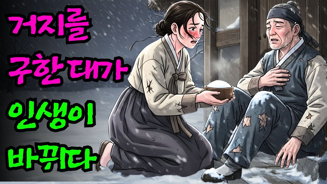 가난한 소녀가 집에 남은 마지막 쌀로 거지를 구했고, 하룻밤 사이 그 거지의 보은으로 그녀의 인생은 영원히 바뀌었다. | 야담 | 민담 | 설화 | 고전 | 옛날이야기 |야사