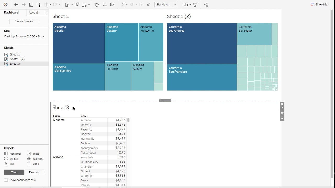 Tableau Tutorial 46: How to Use Actions to Filter Across Different Worksheets