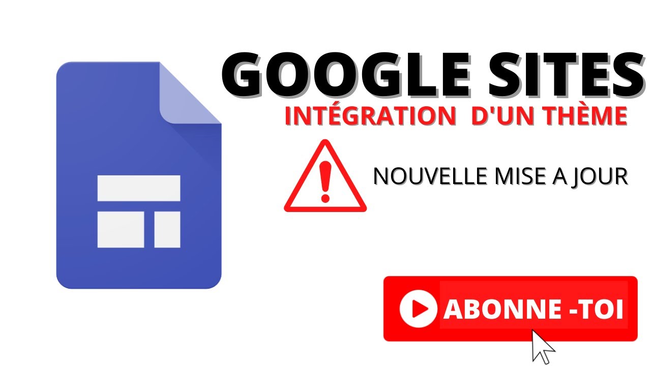 intégration d'un thème dans Google sites