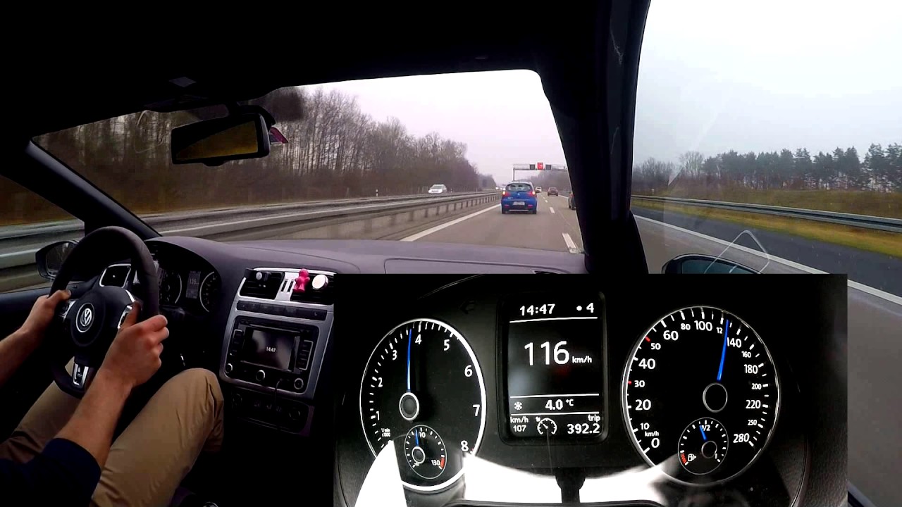 VW Polo R WRC - On German Autobahn Acceleration 259kmh