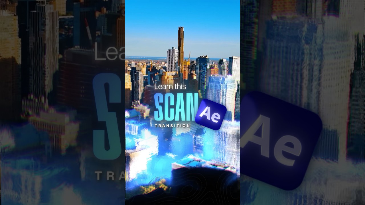 Scan transition using depth scanner! #aftereffects #tutorial #motiongraphics #vfx #videoeffects