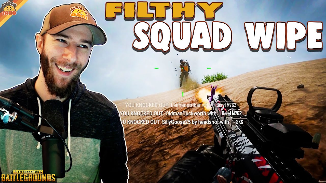 Filthy Squad Wipe, Sick Beryl Sprays ft. Matthias, HollywoodBob, & OG Pickle - chocoTaco PUBG