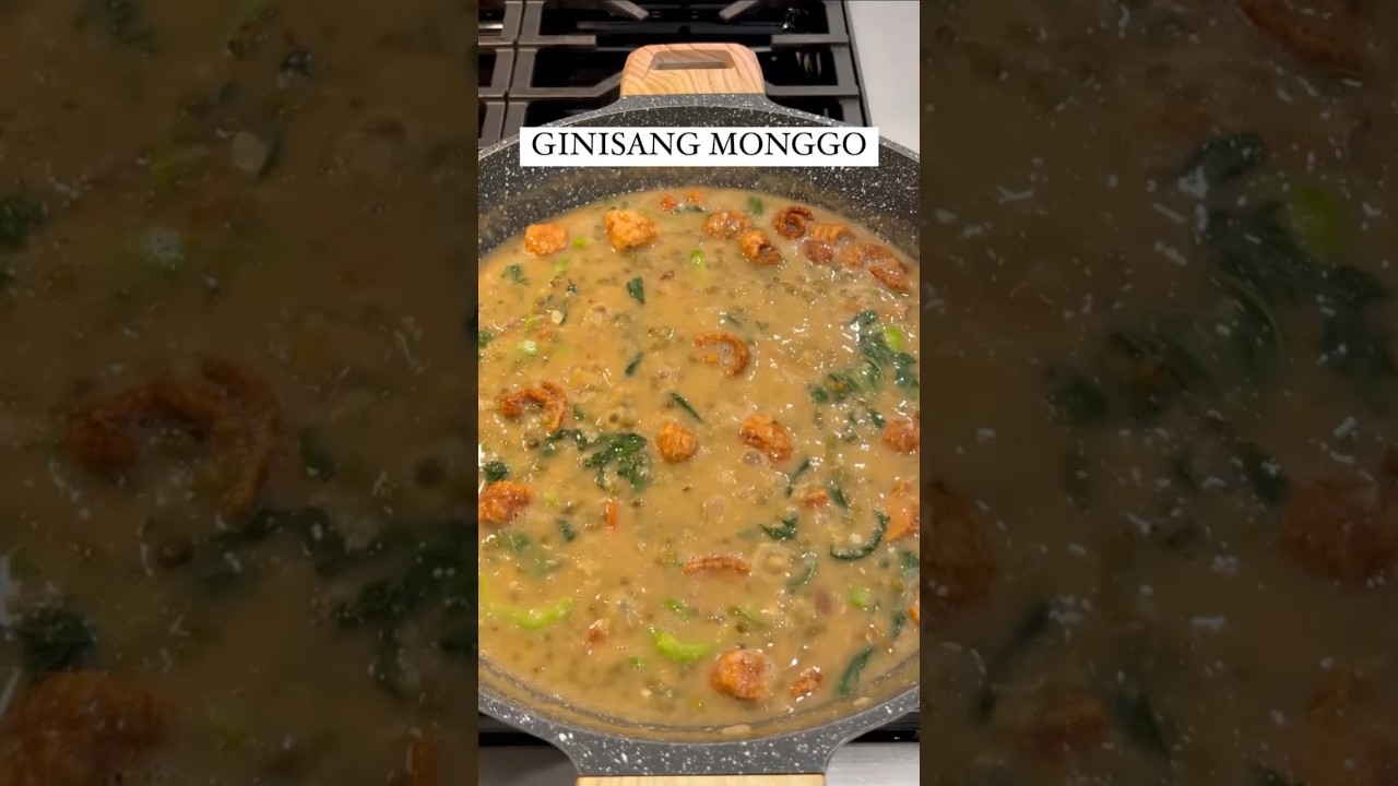 Ginisang monggo with chicharon 😋 #food #cooking #recipe #shorts