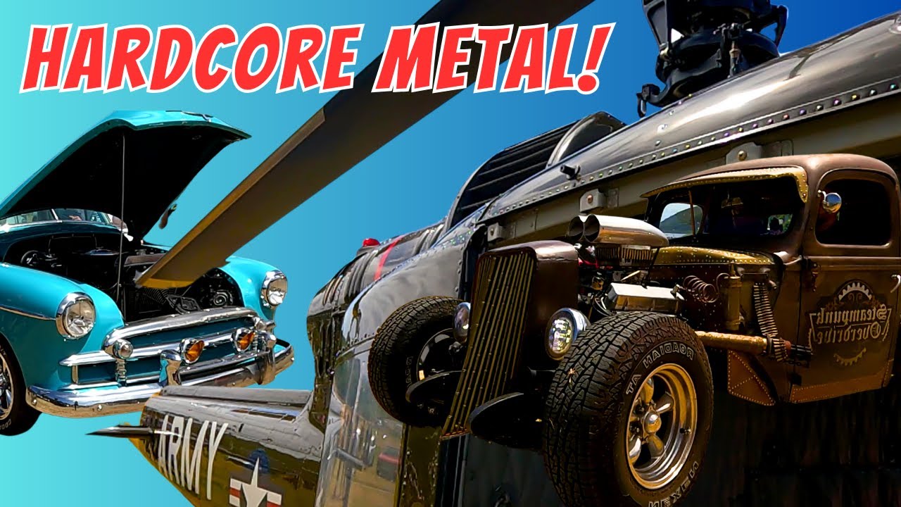 Cars, Coffee and a Genuine Old School Huey Chopper!