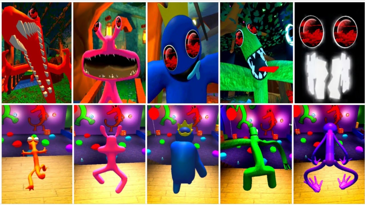 Top 5 Scariest Rainbow Friends Monsters – Jumpscares vs Roleplay 