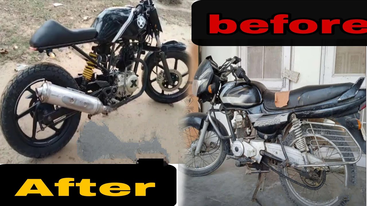 Bajaj CT 100 Cafe Racer Modification 😍 | Full Custom Build | Complete Look Change 