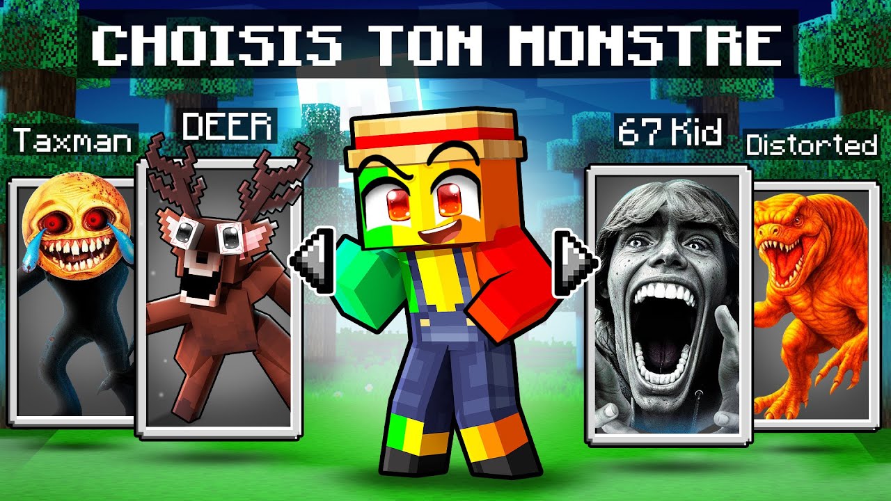 Je me TRANSFORME en le MONSTRE Que je veux sur Minecraft !
