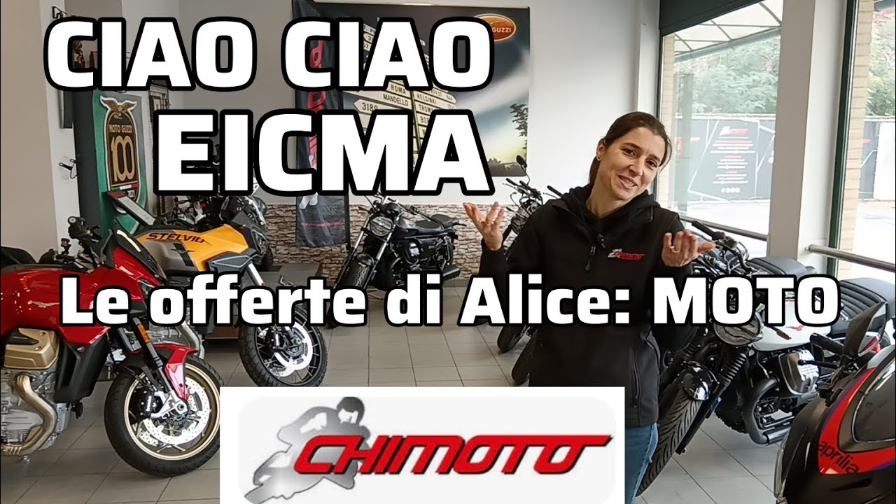 CHIMOTO: PROMOZIONI SU APRILIA E MOTO GUZZI DOPO EICMA. CON ALICE