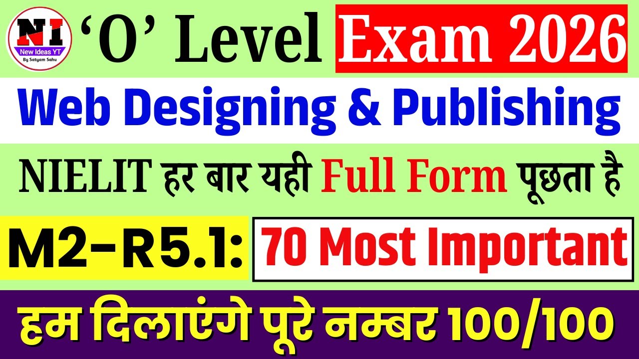 O Level M2 R5 Marathon | M2R5 Most Important Question 2026