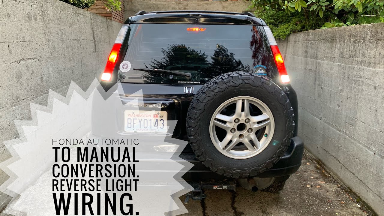 97-01 Honda CR-V how to wire reverse lights with manual transmission conversion.