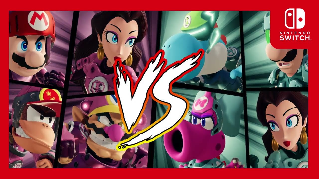 Mario Strikers Battle League - Team Pauline VS Team Yoshi - 4K