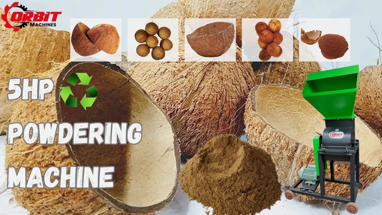 COCONUT SHELL POWDERING MACHINE