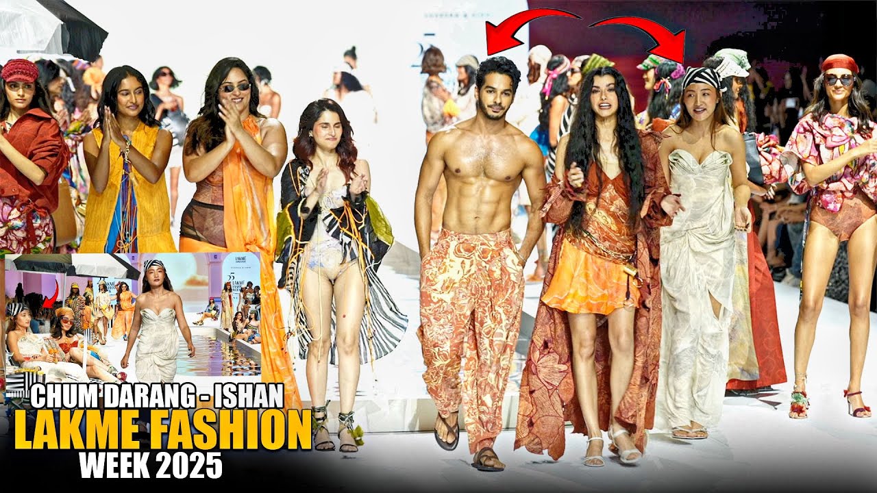 Chum Darang & Ishaan Khatter Walk On Ramp At Lakme Fashion Week 2025