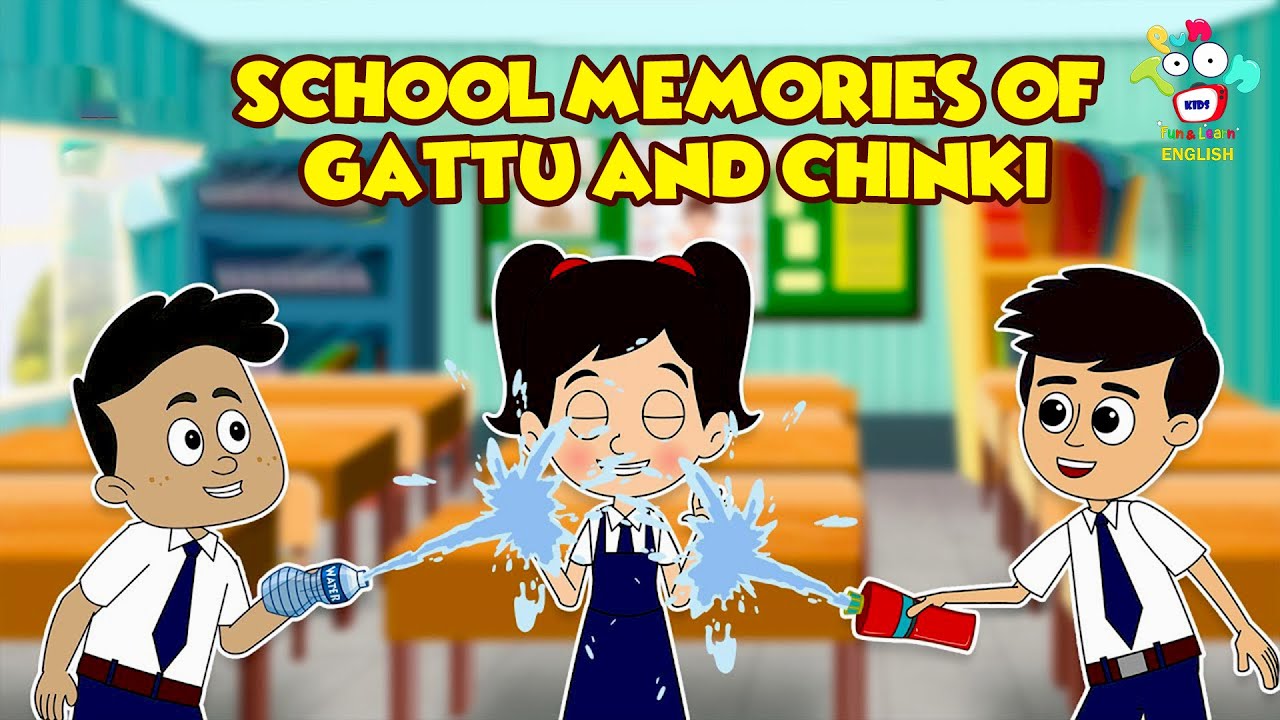 School Memories of Gattu and Chinki | English Moral Stories | English Animated | English Cartoon