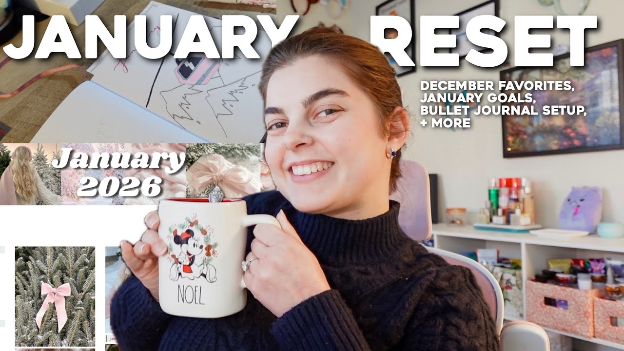 Prepping for January ❄️🍧 | goal planning, bullet journal setup, + chatting about the month ahead
