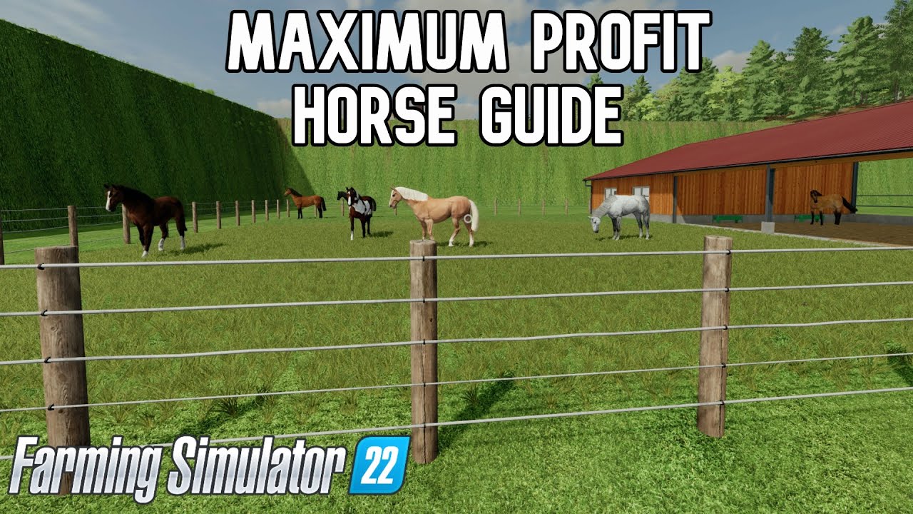 Maximum Profit Horse Guide Farming Simulator 22