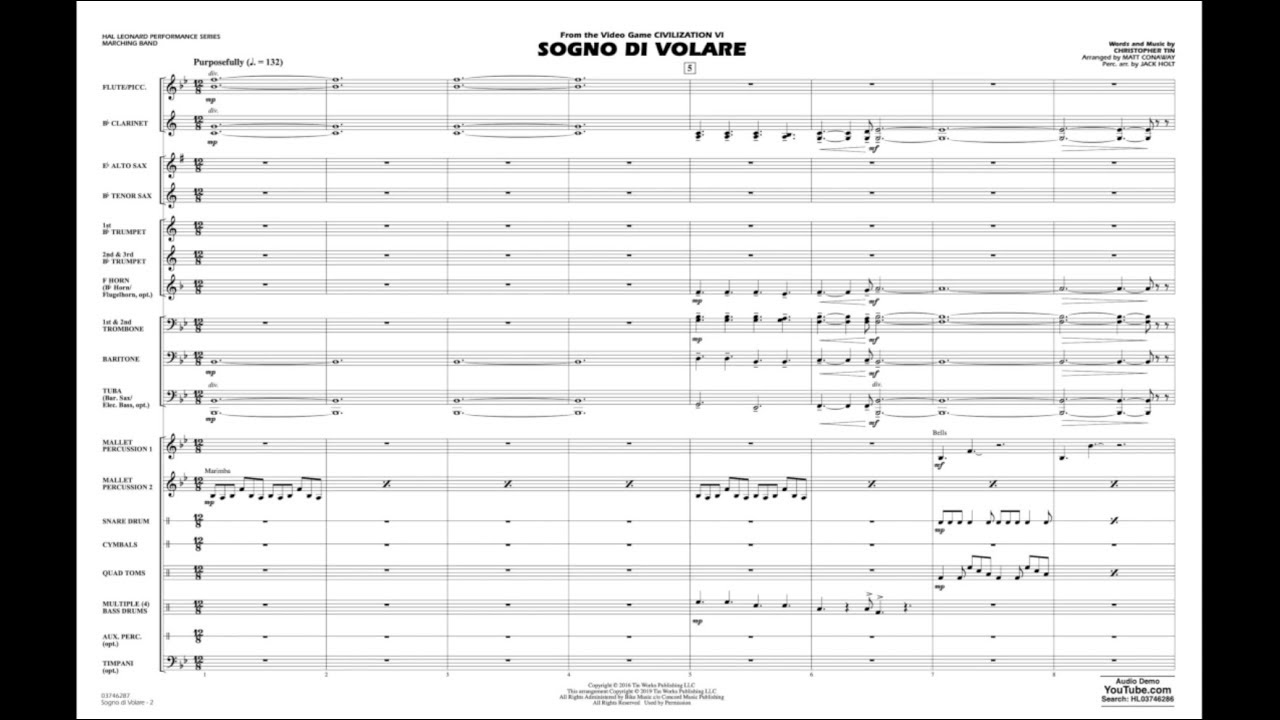 Sogno di Volare (from Civilization VI) by Christopher Tin/arr. Matt Conaway