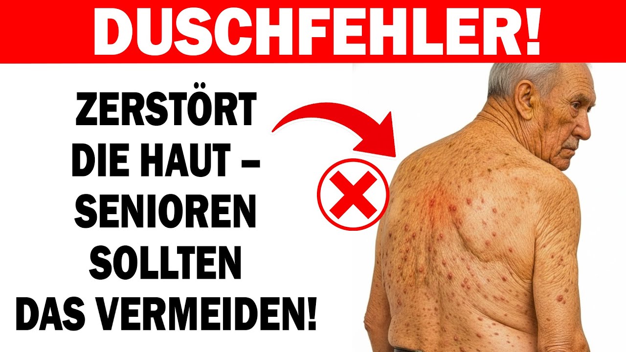 Duschen nach 65, Diese 9 Fehler zerstören Ihre Haut – Dermatologen warnen Senioren dringend!