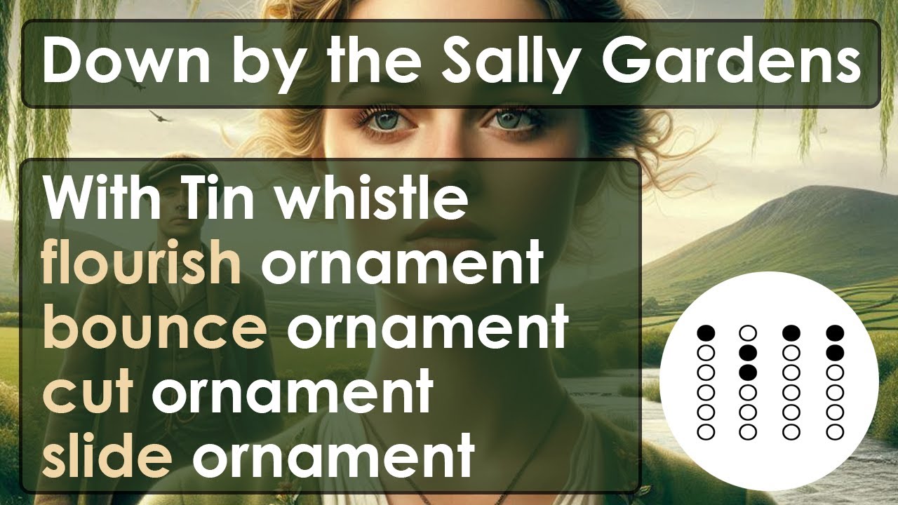 Learn to add four tin whistle ornaments to Down by the Sally Gardens