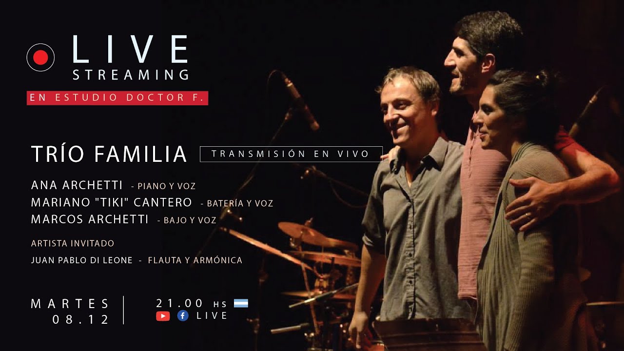 Trío Familia en vivo en Estudio Doctor F.