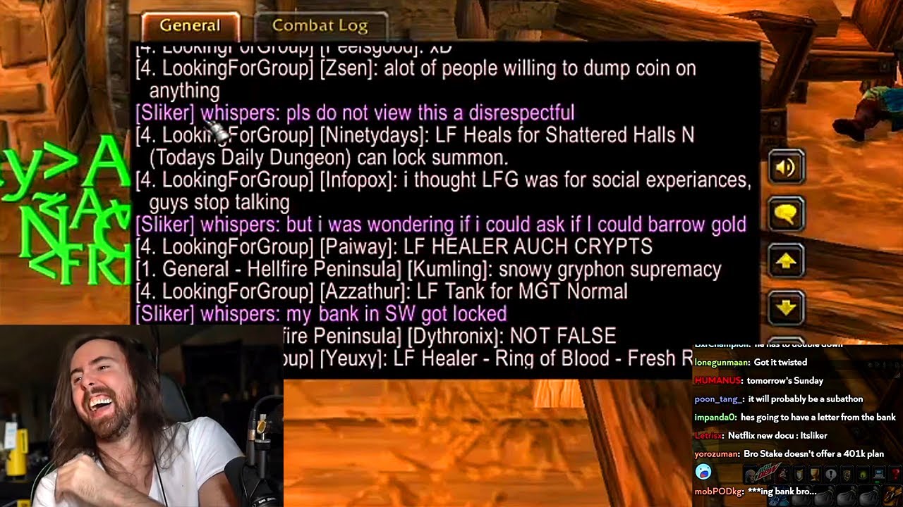 Sliker asking Asmongold for Money