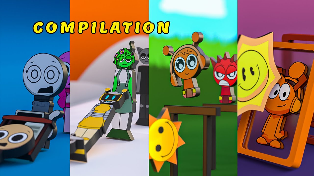 Domino effect Compilation | Sprunki | Alpahbetlore