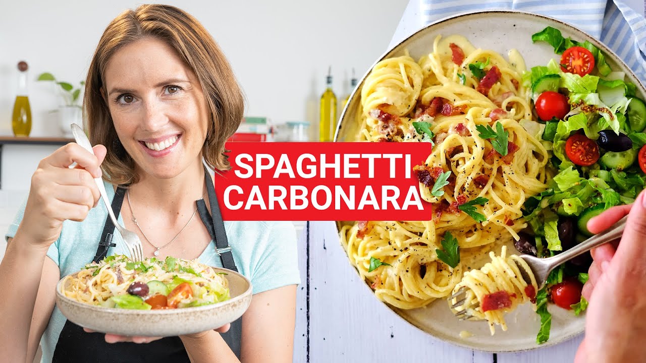 Spaghetti Carbonara Recipe | Cook with Olivia