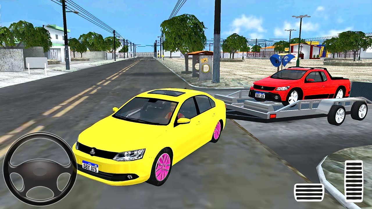 Trailer Truck Towing Pickup Truck - Rebaixados Elite Brasil - Android Gameplay