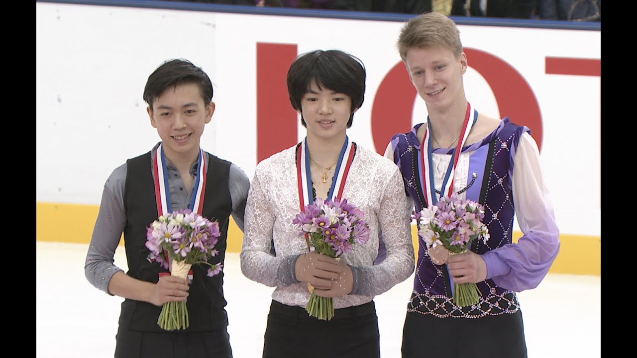 2016 ISU Junior Grand Prix - Yokohama - Men Victory Ceremony
