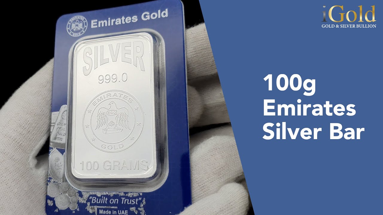 100g Emirates Silver Bar