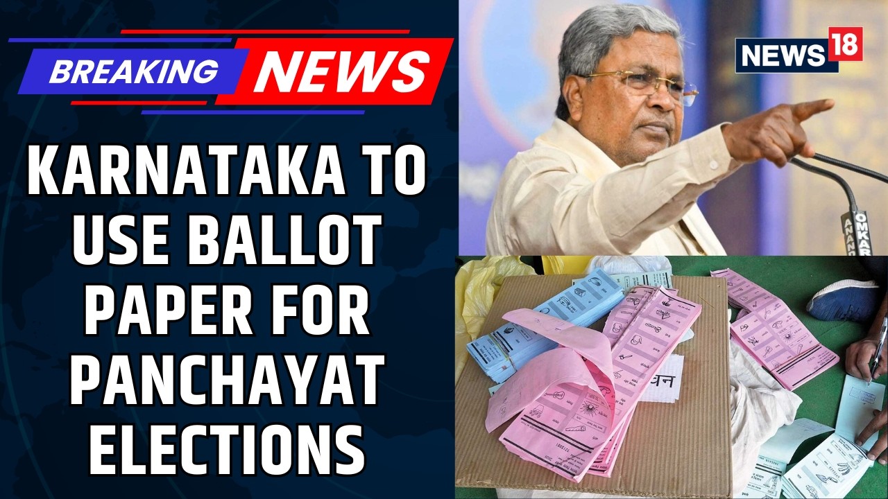Karnataka Cabinet Clears Move To Use Ballot Papers For Upcoming Panchayat Elections | News18