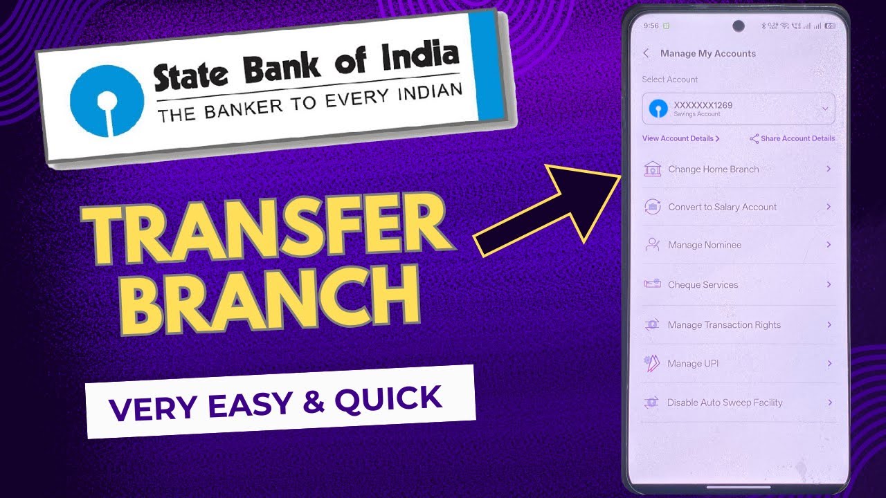 SBI Account Transfer To Another Branch | SBI YONO & Net-Banking