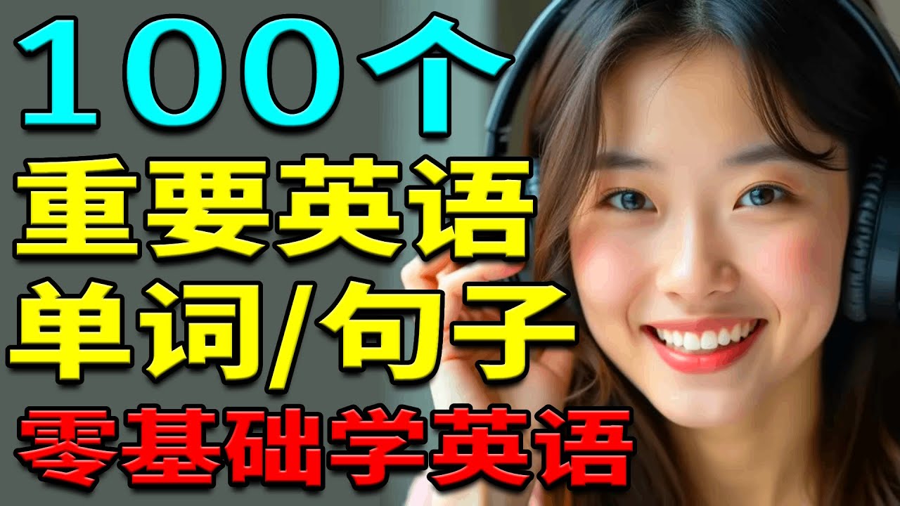 【学英语初级】100个常用英语单词/英语短语 | 零基础学英语 | 学英语从零开始 (学英语初级频道)