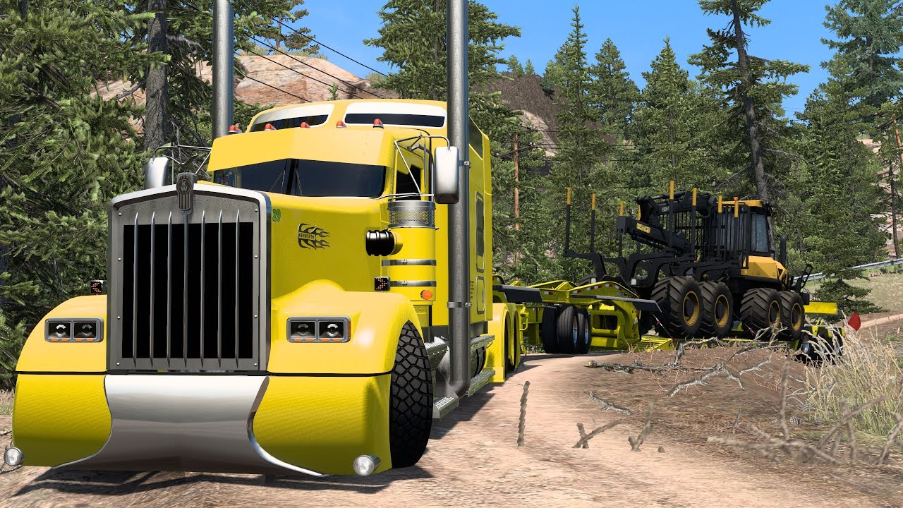 Kenworth W900 (Forwarder Haul with Cummins N14) - American Truck Simulator