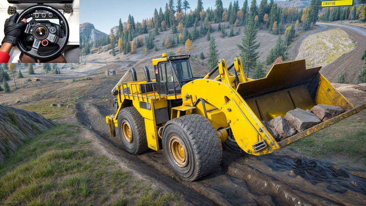 Ultimate - Caterpillar 993K Bulldozer Navigating Through a Muddy Terrain | Logitech G29 Gameplay