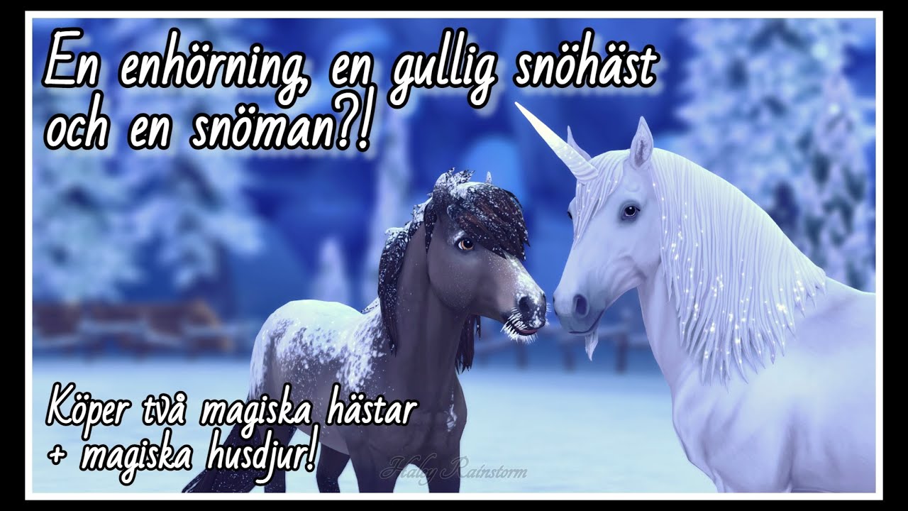 En enhörning, en gullig snöhäst och en snöman?! Köper två hästar!