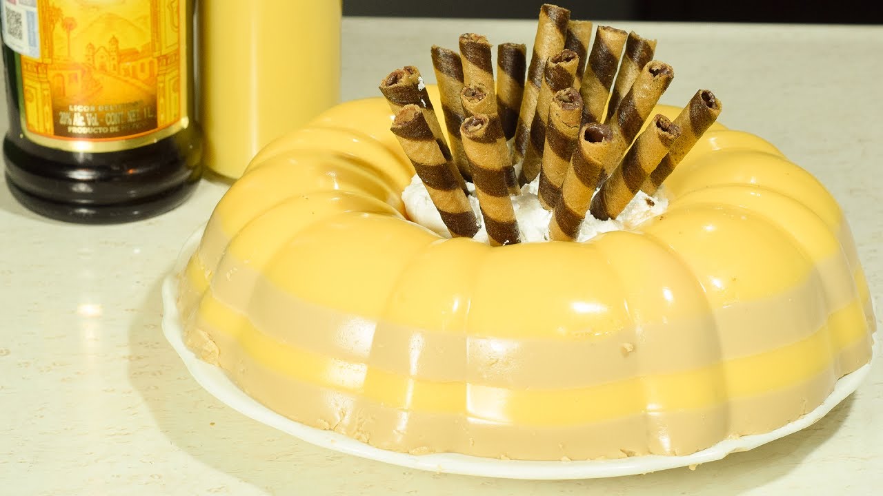 Gelatina de Rompope y Kahlua ESPECIAL para el día del padre
