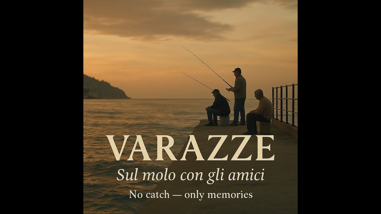 Varazze  Sul molo con gli amici nessuna preda ,solo mare