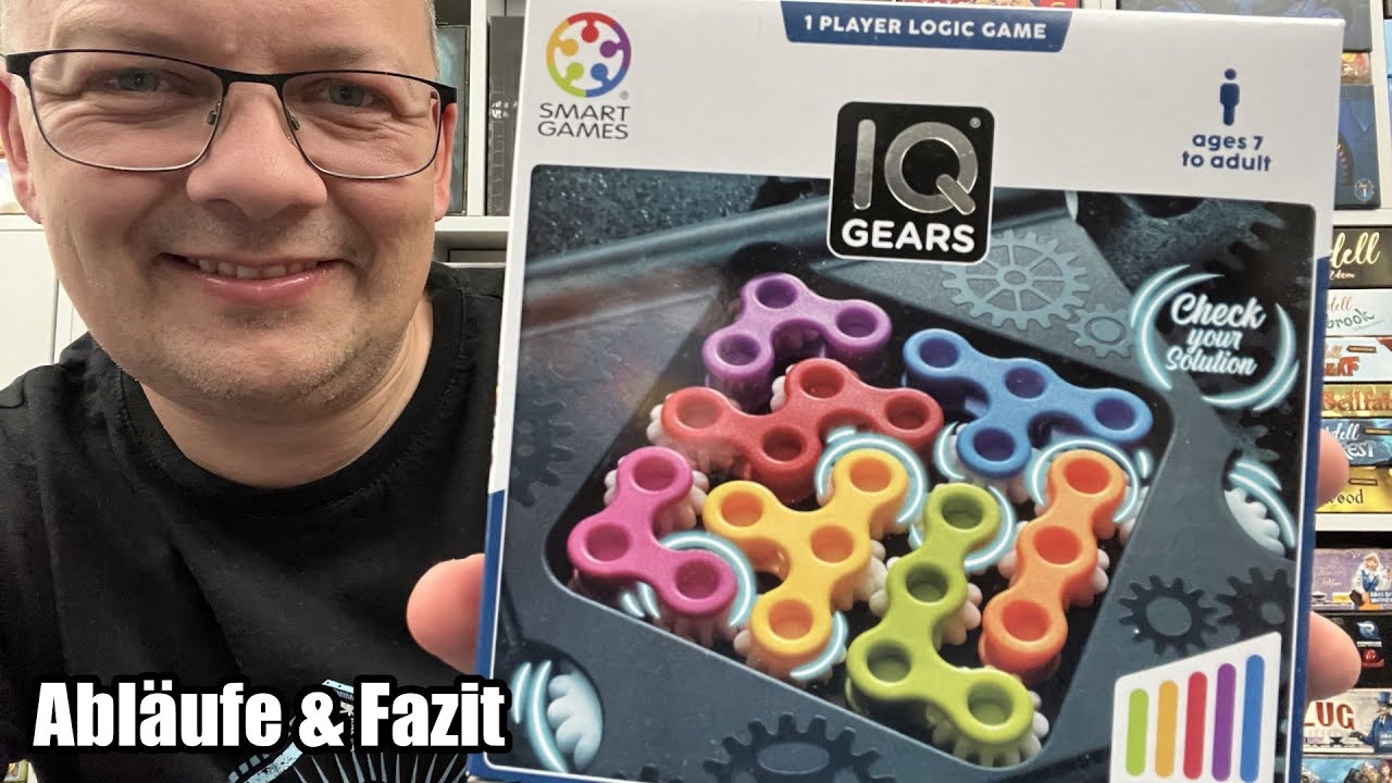 IQ Gears (Smart Games) - Logikspiel und Solospiel mit 120 Aufgaben!