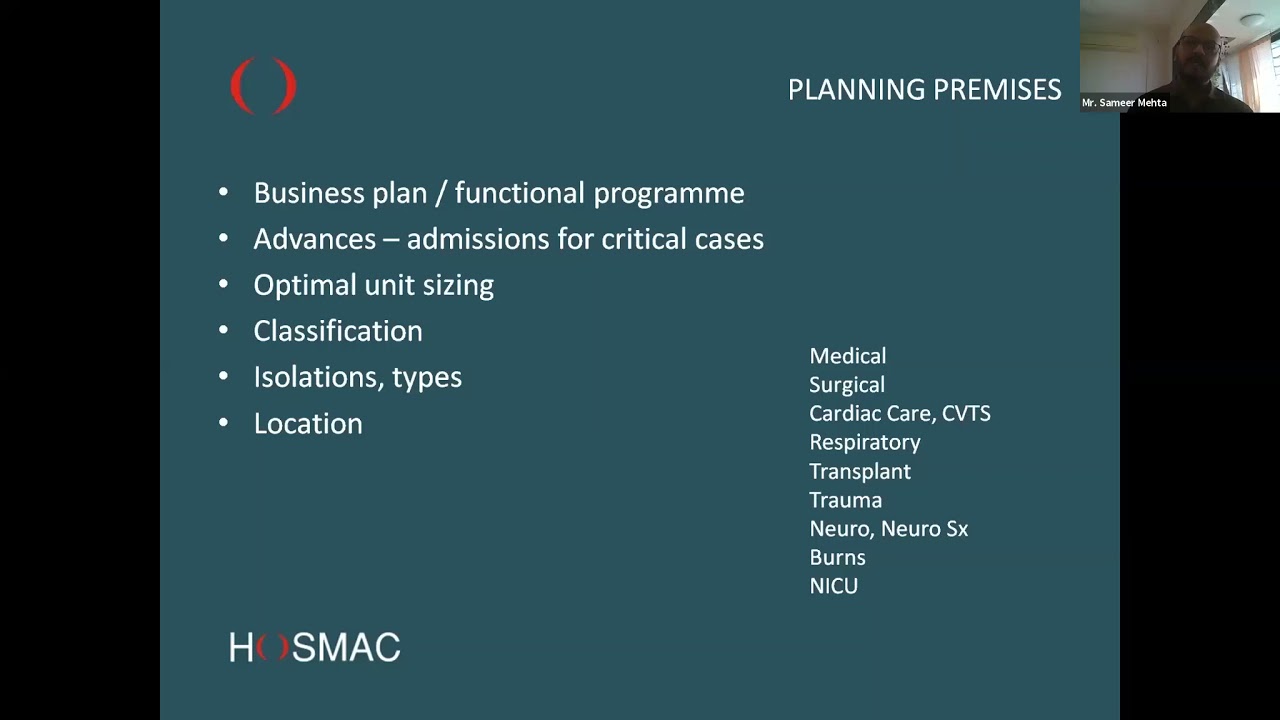 CQE Series (ICU) : Planning the Infrastructure of an Intensive Care Unit