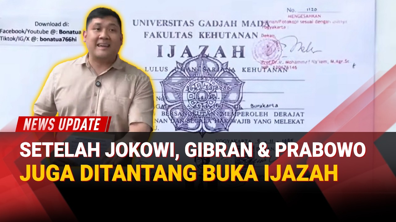 Setelah Jokowi, Gibran & Prabowo Juga Ditantang Buka Ijazah & Riwayat Militer!