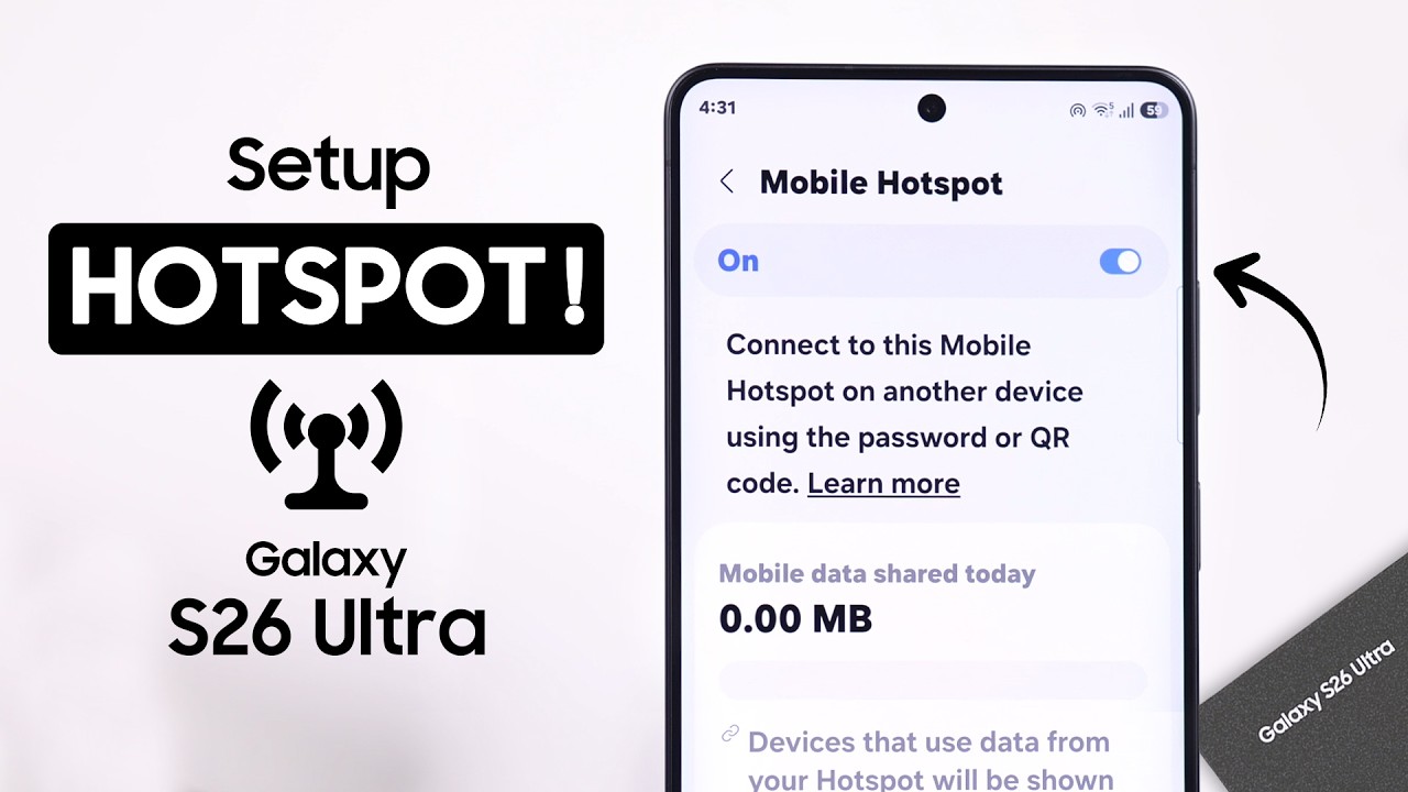 Samsung S26 Ultra: How to Set Up & Use Mobile Hotspot!