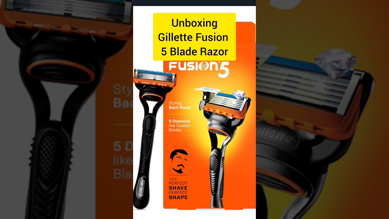 Unboxing Gillette Fusion 5 Blade Razor #unboxing #shorts #amazon