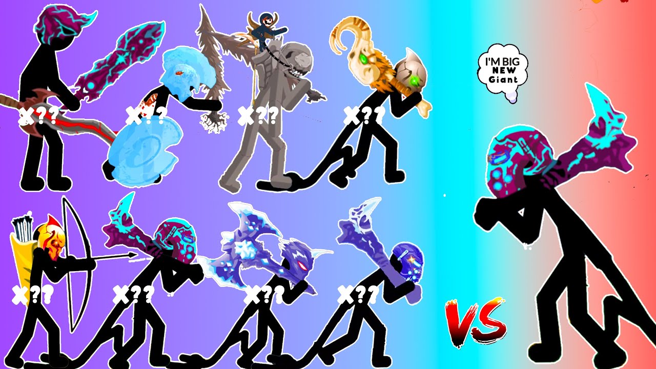 Giant Vamp X1 Vs X999 - Giant Boss, Archer Gold, Spearton, Princes Leaf In Stick War Legacy