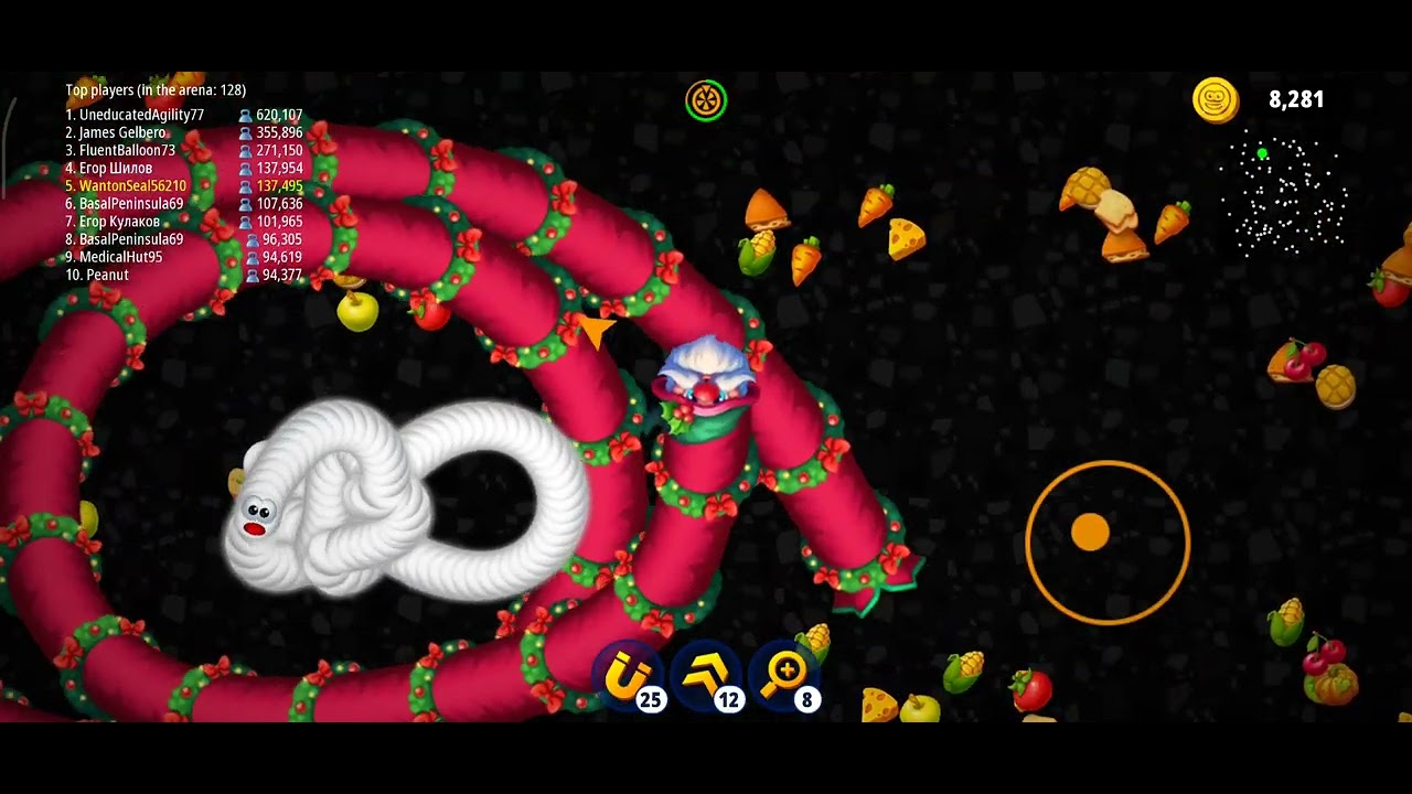 Worms zone santa claus 🤶#trending #viral #viralvideo #gameplay 