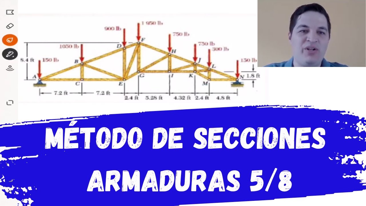 Armaduras Método de SECCIONES Y NODOS Análisis Estructural Ejercicio 6.56 , Estática Beer & Johnston