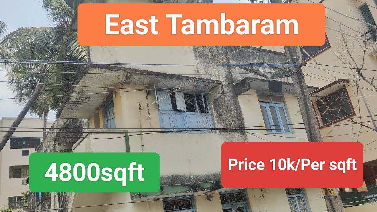 ID - 28 EAST TAMBARAM | BHARATHAMADHA ROAD | RESALE OLD HOUSE SALE | PLOT AREA 4800SQFT..