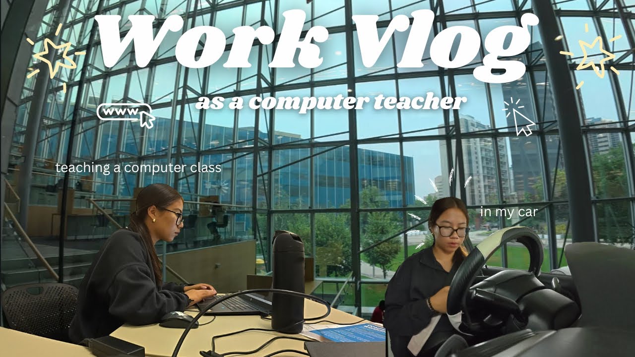 work vlog: as a computer teacher 👩‍🏫 | morning routine | after work | part time job |