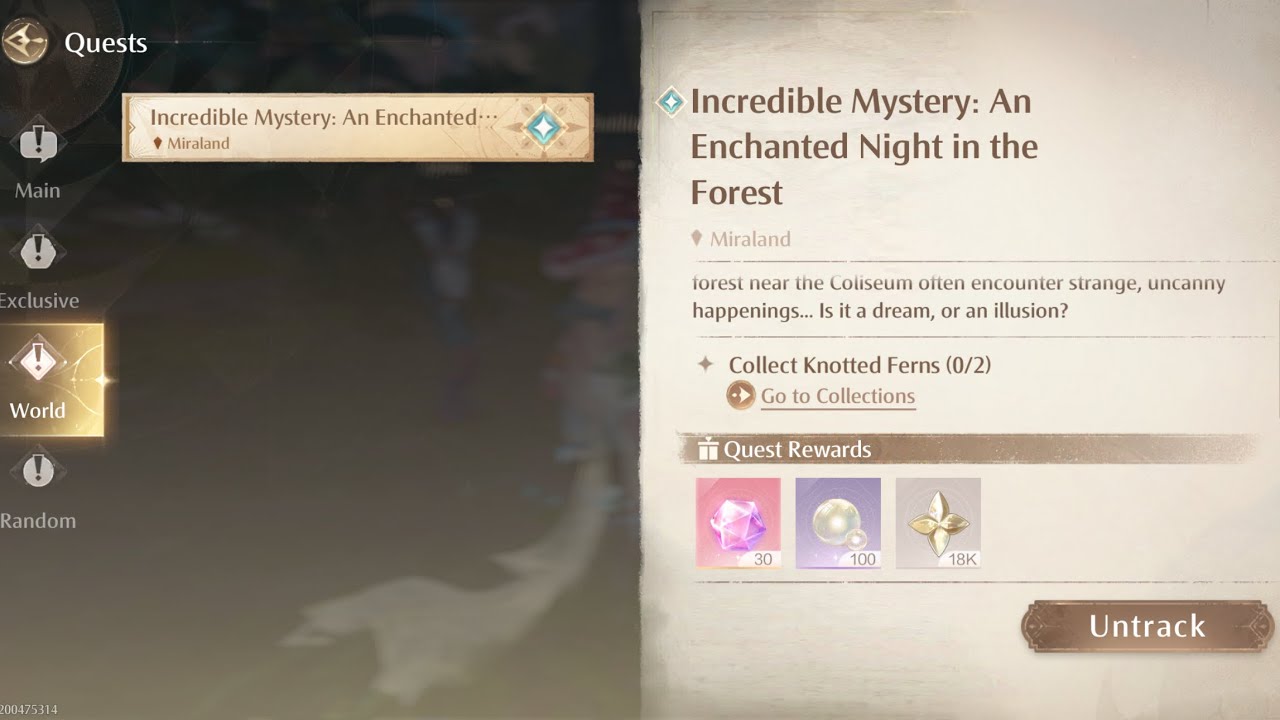 Incredible Mystery: An Enchanted Night in the Forest / infinity Nikki 